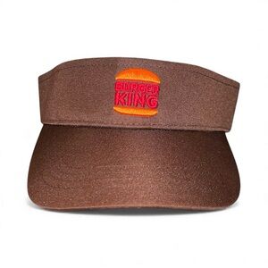 Burger King Crew Visor Brown Adjustable Snapback Employee Uniform Cap Fast Food